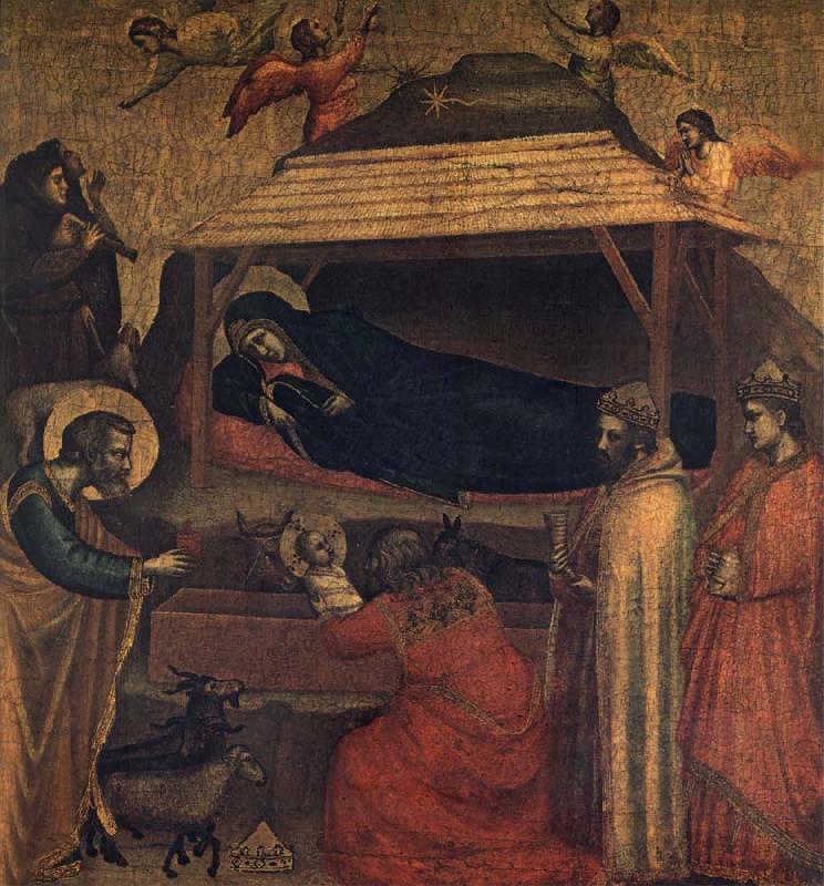GIOTTO di Bondone Nativity,Adoration of the Shepherds and the Magi Germany oil painting art